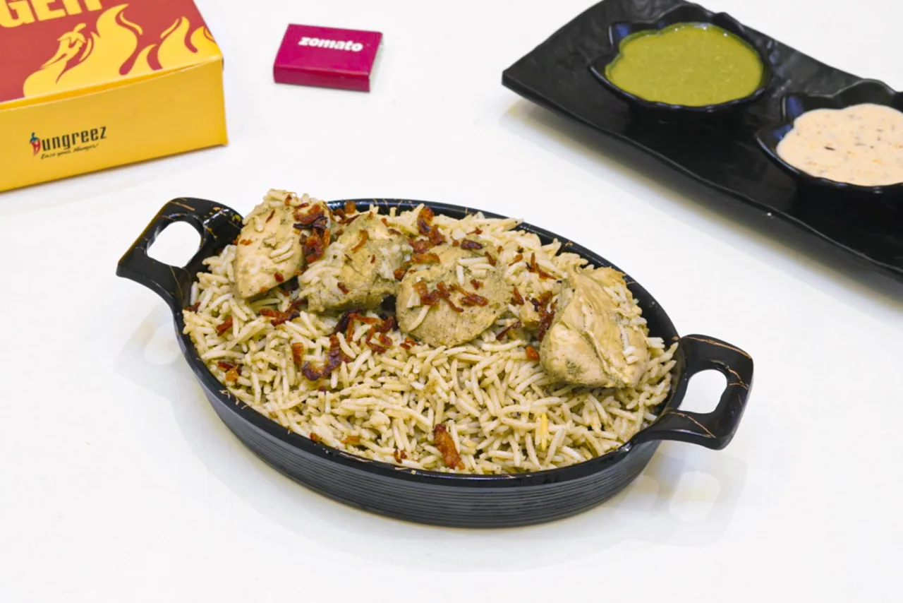 Chicken afghani biryani Before