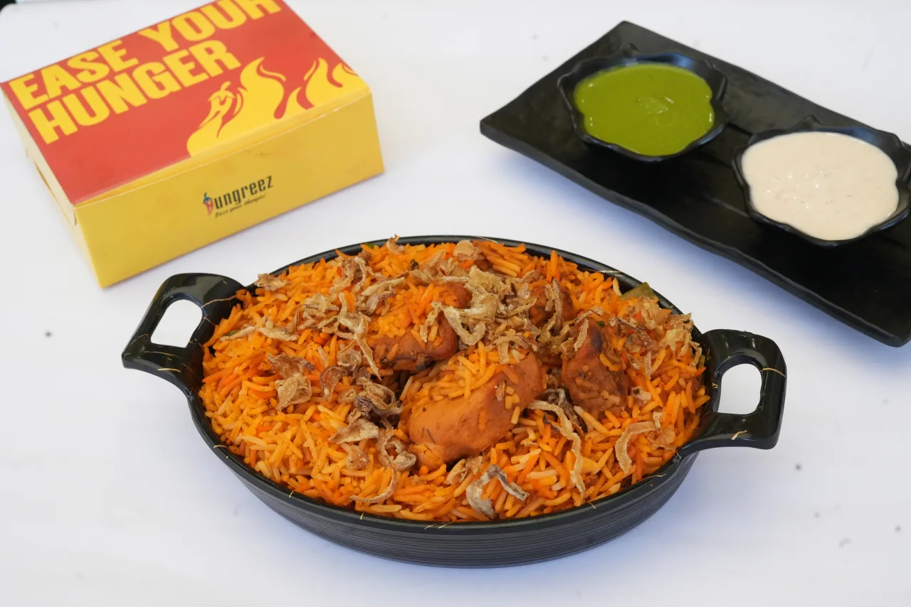 Chicken tikka biryani Before