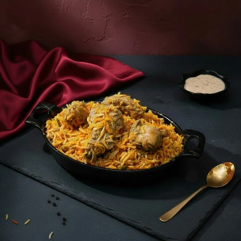 Signature chicken biryani After