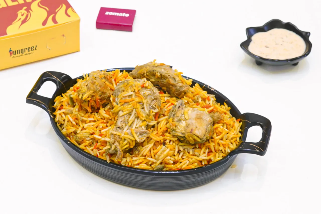 Signature chicken biryani Before