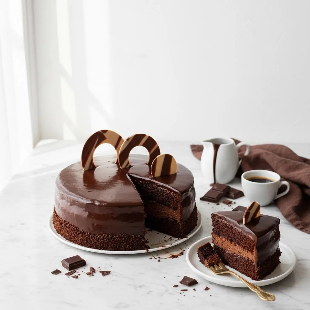 Belgian chocolate cake After