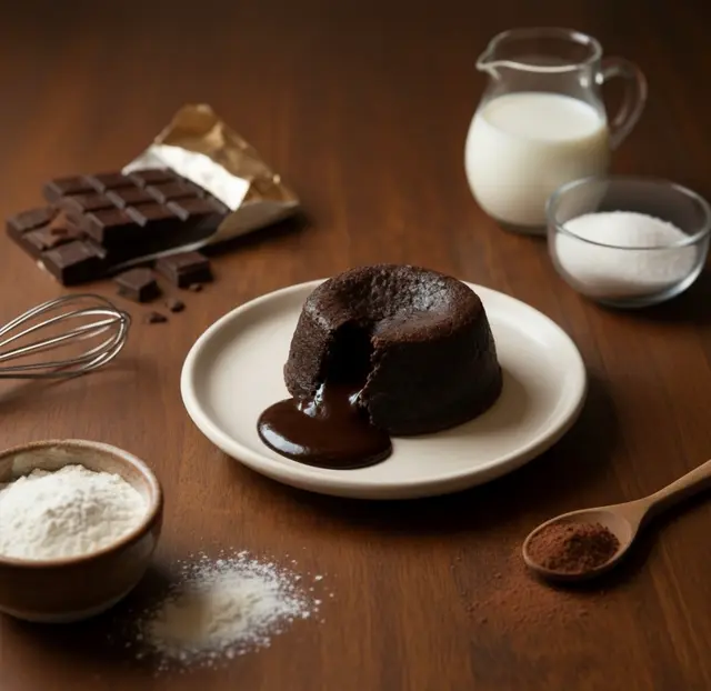 Choco lava cake, Bake My Day, restyled by Pleny