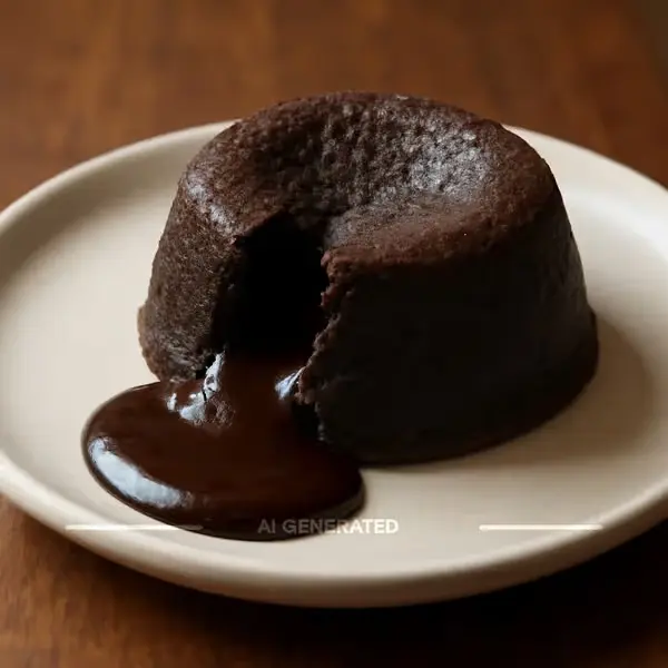Choco lava cake, Bake My Day, phone shot before Pleny