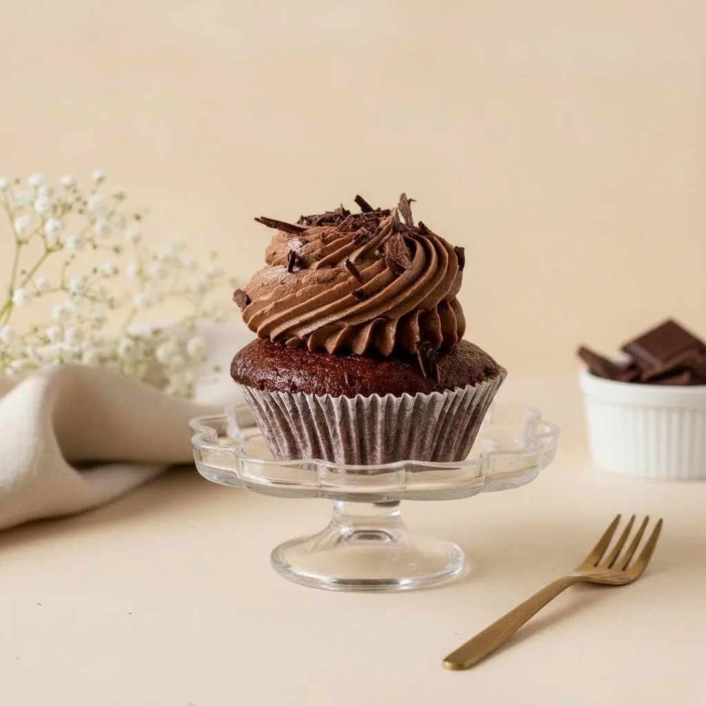 Chocolate cupcake, Aubree, restyled by Pleny