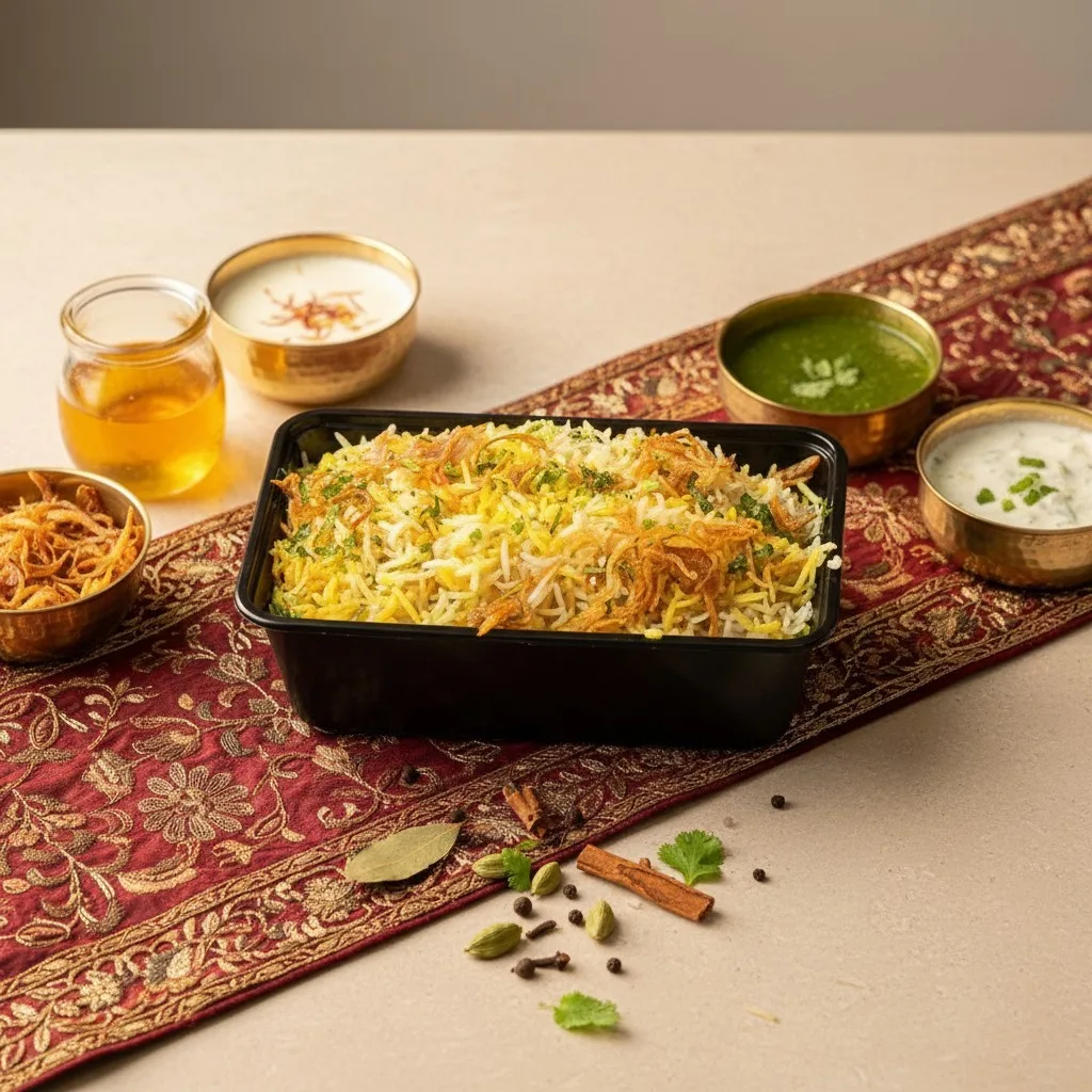 Box biryani After