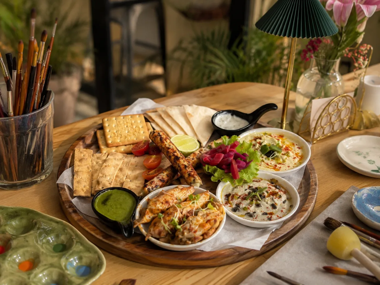 Lebanese non-veg platter After