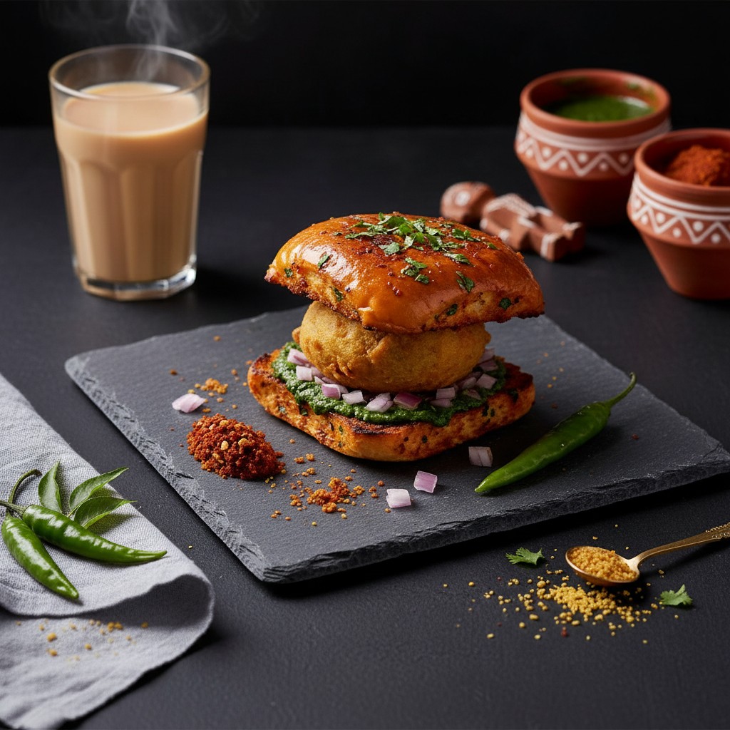Vada pav, menu-ready photo by Pleny