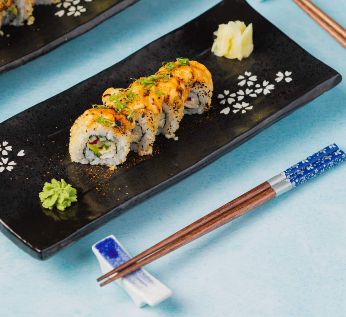 Bold editorial Pan-Asian fine-dining, supporting dish in this style