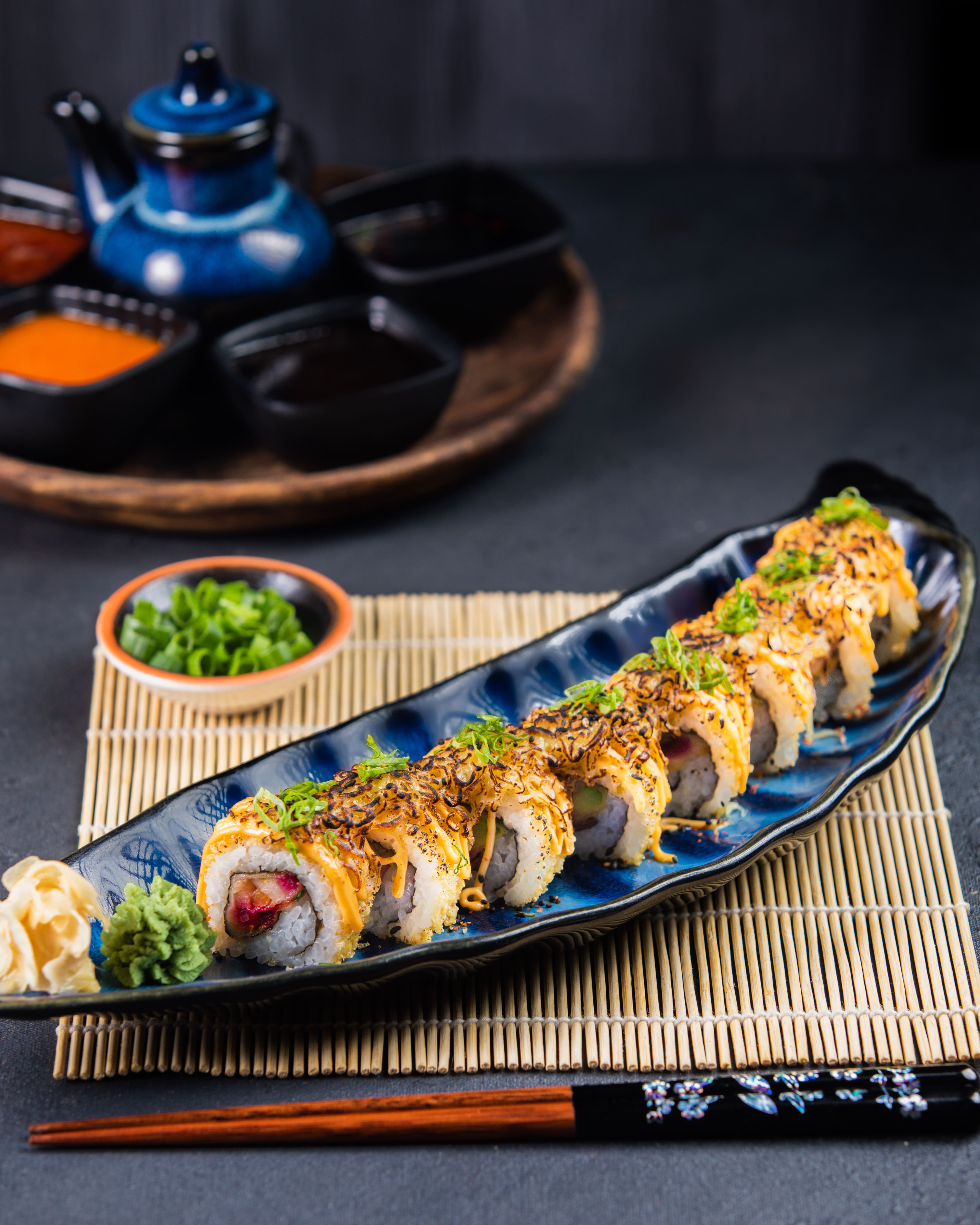 Upscale modern Pan-Asian, dish photographed in this style