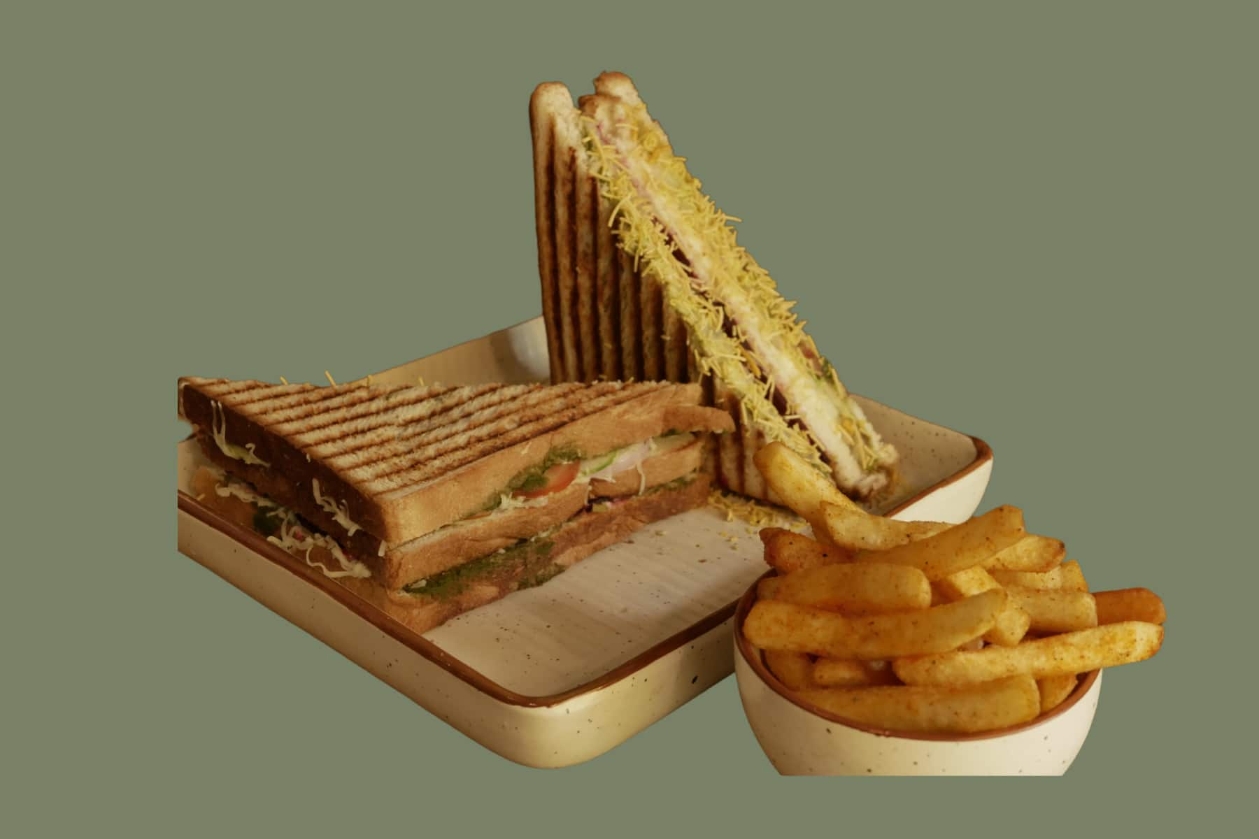 Playful upscale café, supporting dish in this style