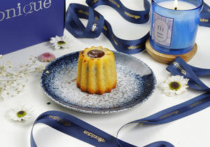 Parisian patisserie elegance expressed through, supporting dish in this style