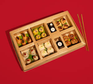 Craft-casual pan-Asian delivery aesthetic, dish photographed in this style