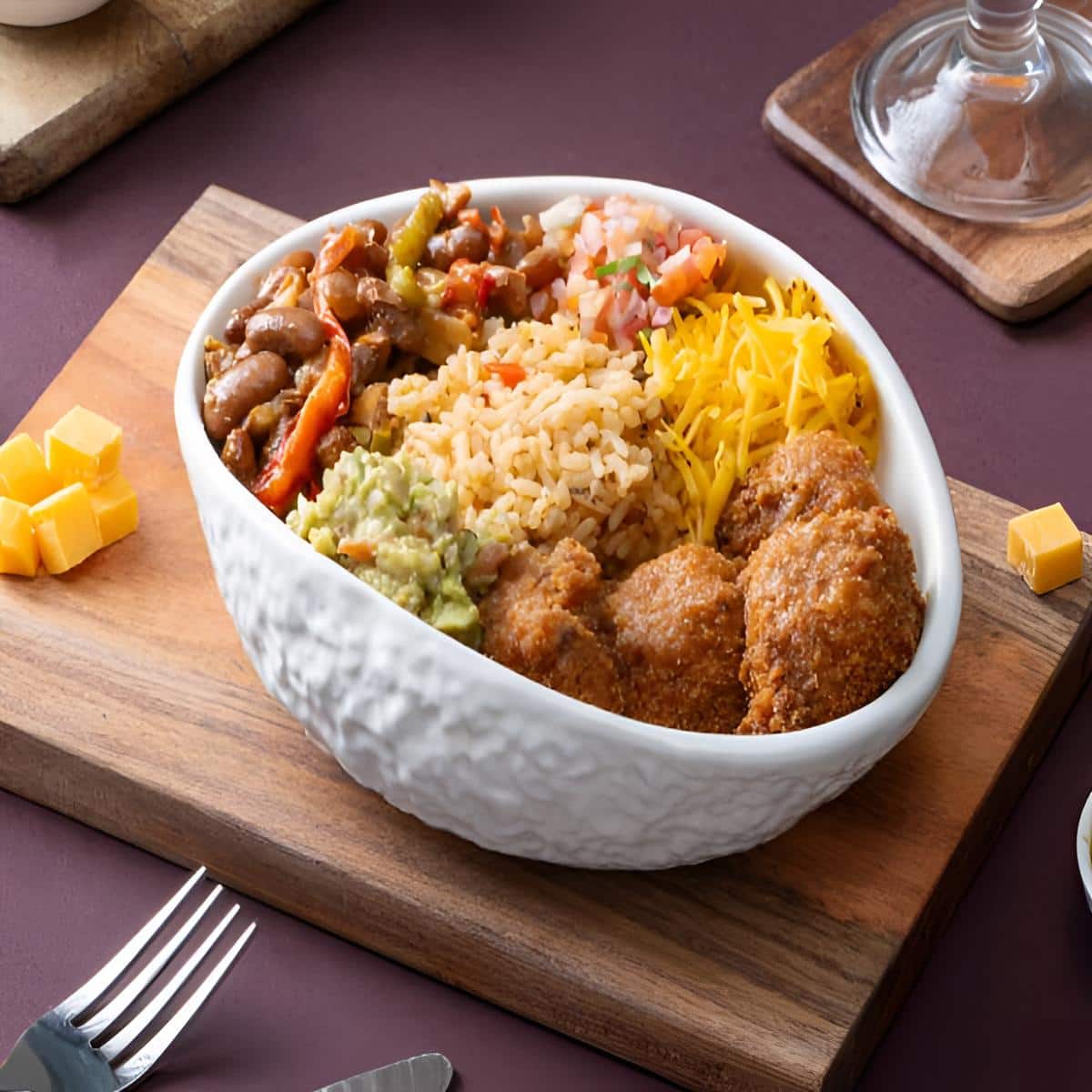 Vibrant tropical Mexican fiesta, dish photographed in this style
