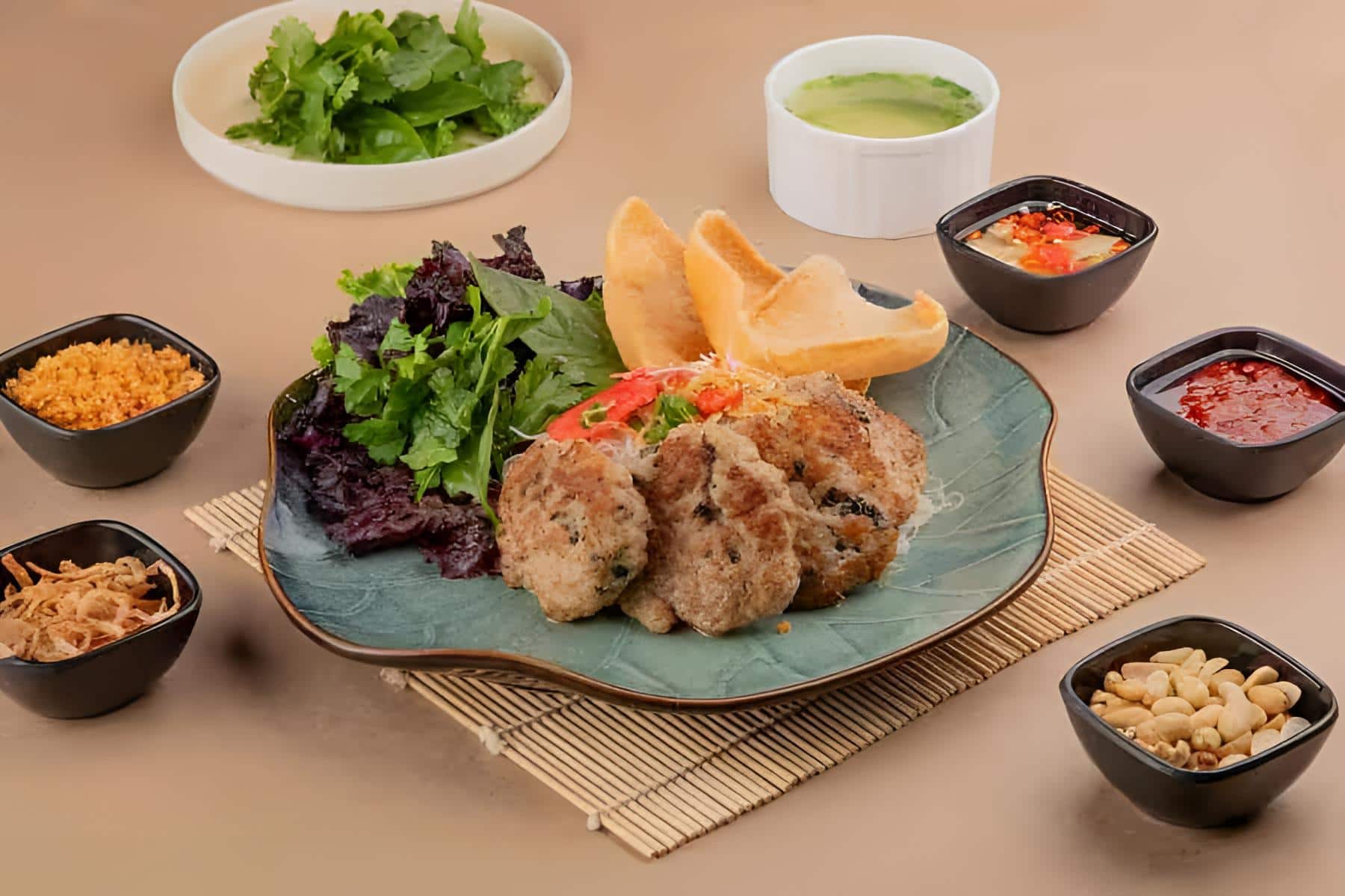 Modern upscale Southeast Asian brasserie, supporting dish in this style