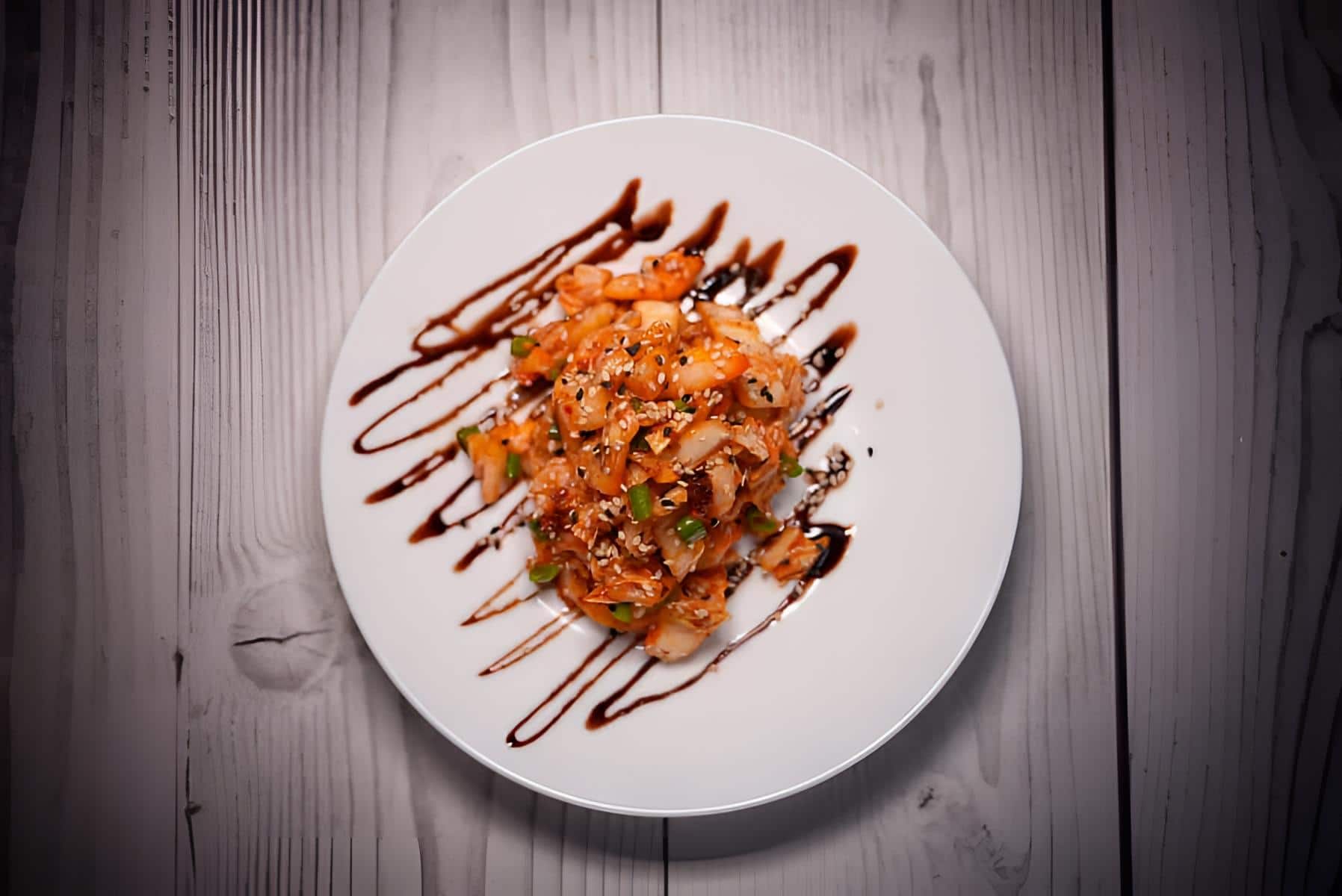 Casual modern pan-Asian café, supporting dish in this style